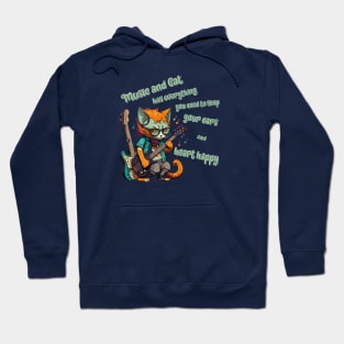 Music and Cat Hoodie